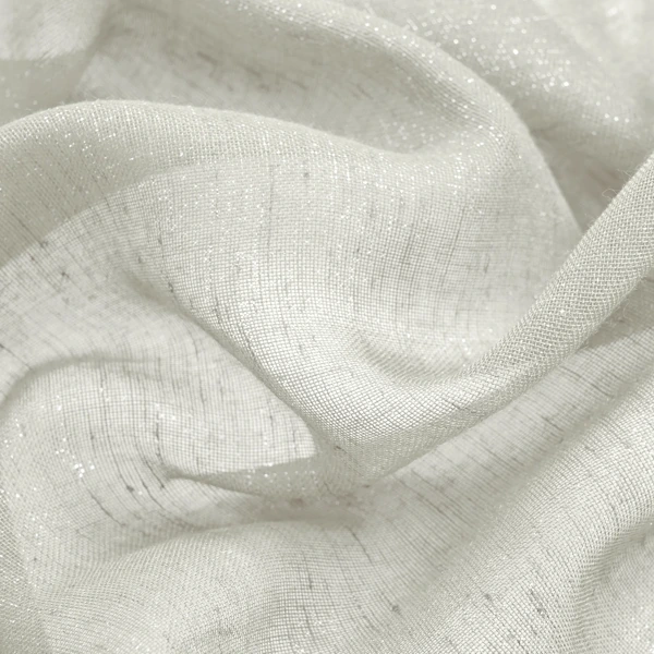 Bright shimmering white fabric with subtle texture