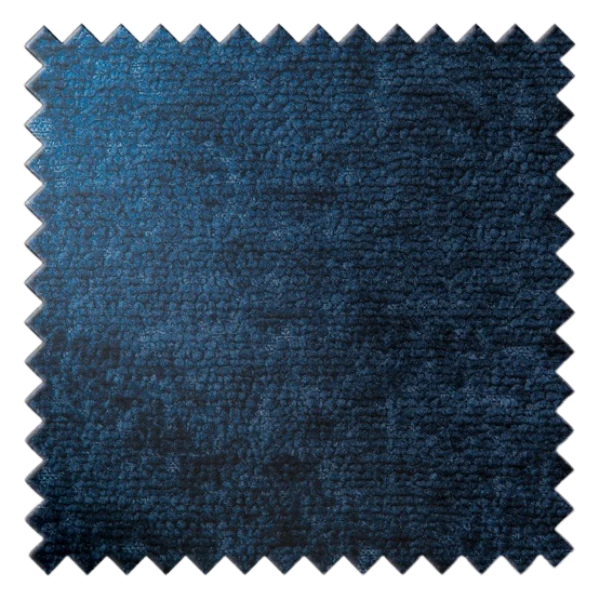 Navy blue boucle chenille textured fabric swatch