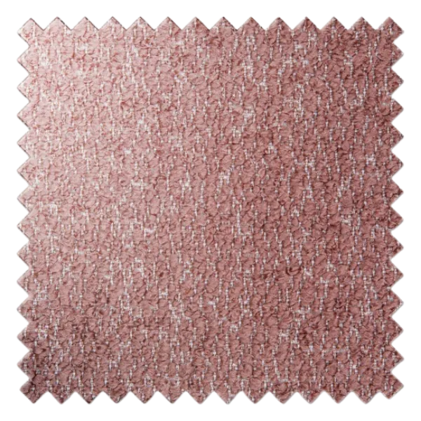 Sherpa Peach Pink textured bouclé fabric swatch