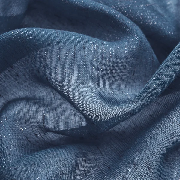 Shimmering deep slate blue fabric with glitter