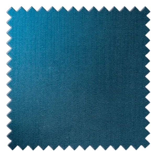 Teal blue smooth matte woven fabric swatch