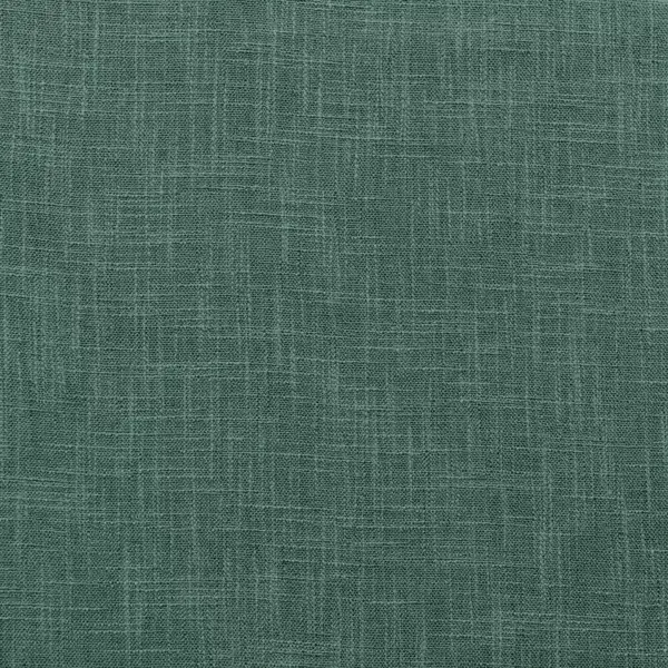 Close-up of teal faux linen fabric texture
